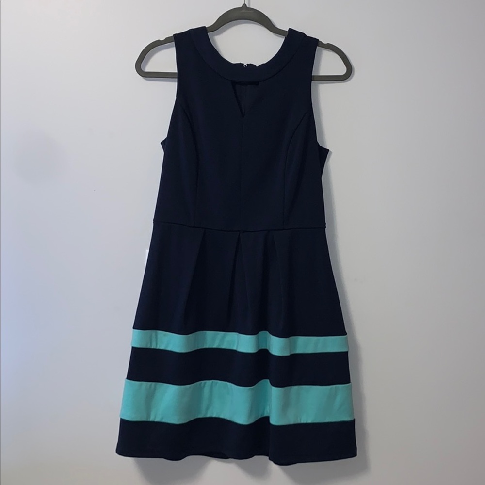 Navy and Light Blue Dress